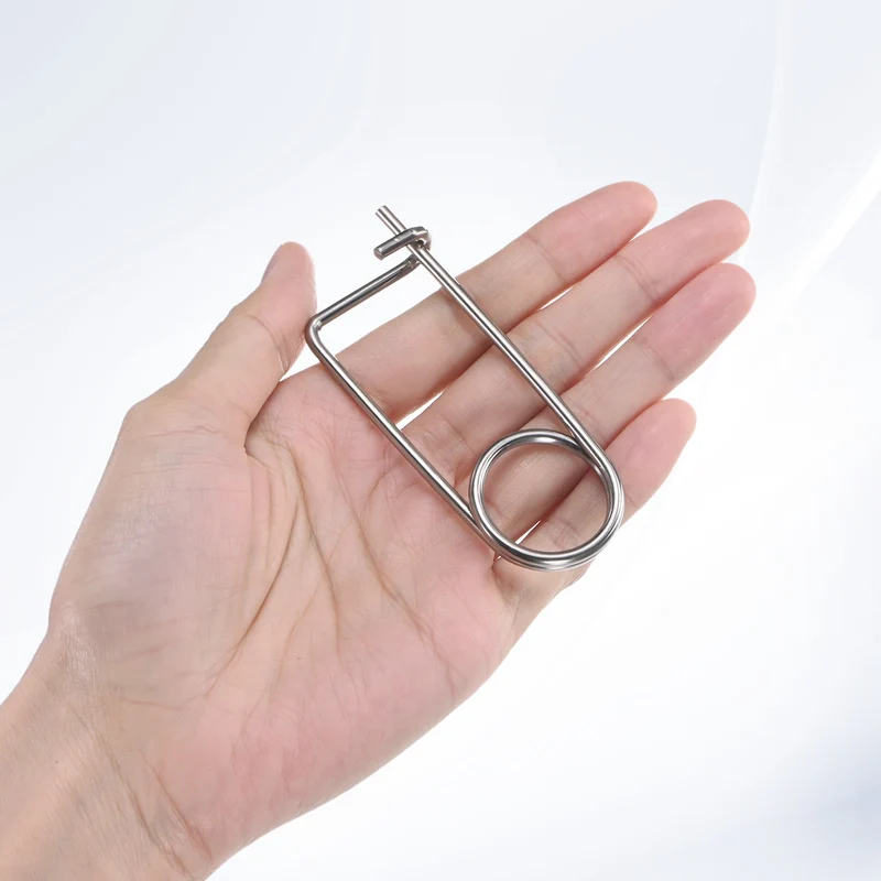 4-Pack Brooch Shape Cotter Safety Pin, 3x42mm Quick Lock Brooch Fastener