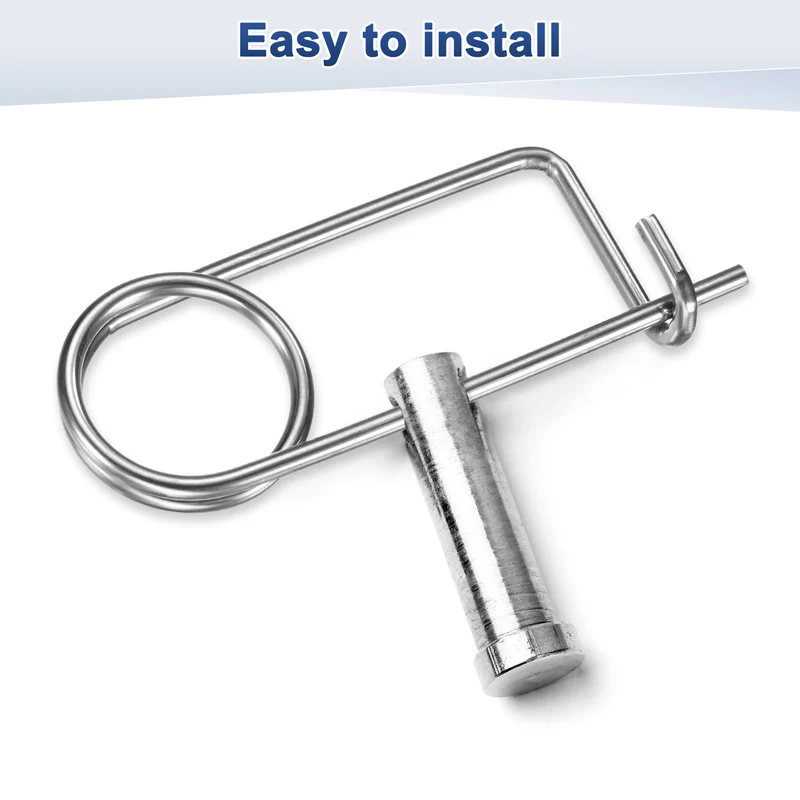 4-Pack Brooch Shape Cotter Safety Pin, 3x42mm Quick Lock Brooch Fastener