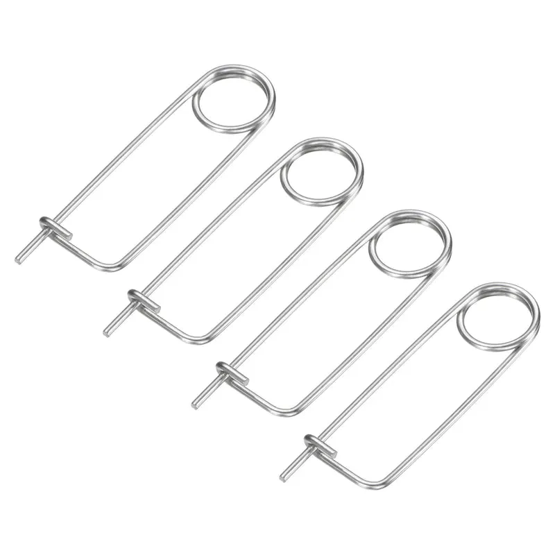 4-Pack Brooch Shape Cotter Safety Pin, 2x45mm Quick Lock Brooch Fastener