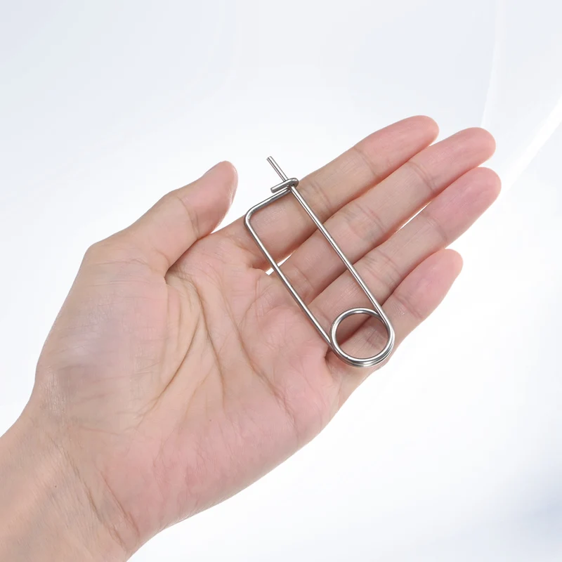 4-Pack Brooch Shape Cotter Safety Pin, 2x45mm Quick Lock Brooch Fastener