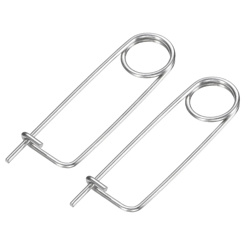 2-Pack Brooch Shape Cotter Safety Pin, 2x45mm Quick Lock Brooch Fastener