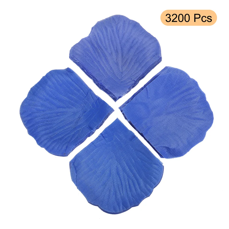 Silk Artificial Flower Rose Petals, Sky Blue Faux Flowers 2x2 Inch 3200Pcs