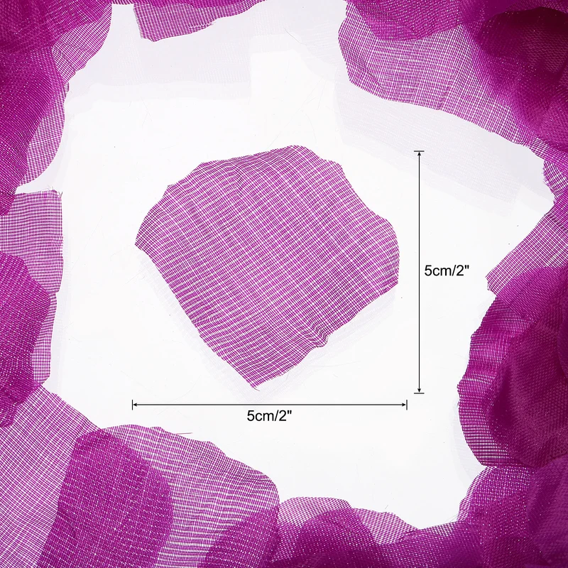 Silk Artificial Flower Rose Petals, Dark Purple Faux Flowers 2x2 Inch 3200Pcs