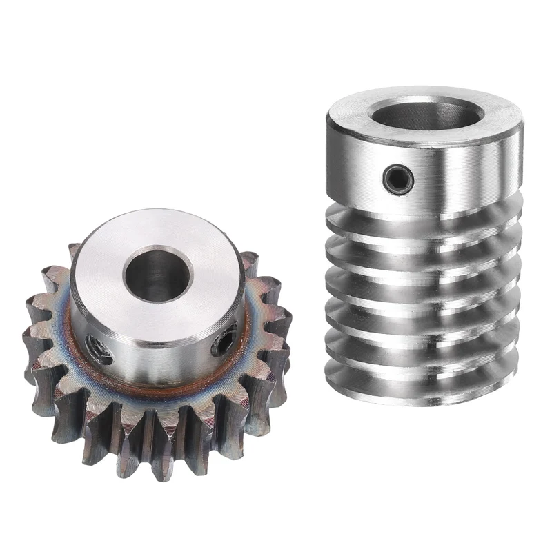 Worm Gear Set 1.5 Module 20:1 Reduction Rate Gear-8mm ID 33mm OD, Rod 15mm Bore