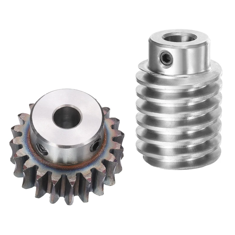 Worm Gear Set 1.5 Module 20:1 Reduction Rate Gear-8mm ID 33mm OD Rod 10mm Bore
