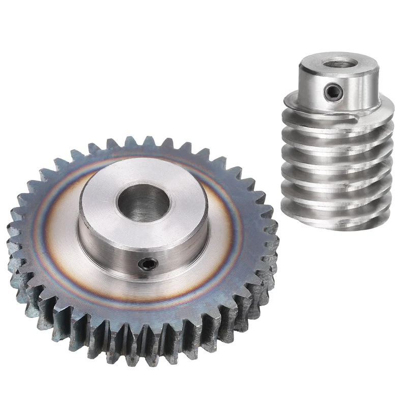 Worm Gear Set 1.5 Module 40:1 Reduction Rate Gear-12mm ID 63mm OD Rod 8mm Bore