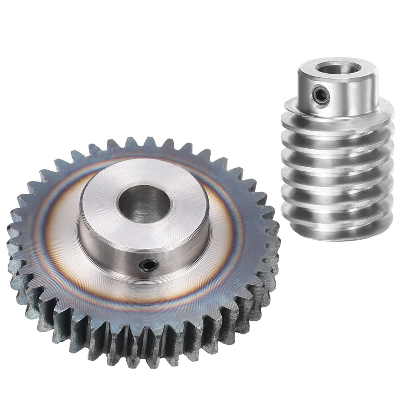 Worm Gear Set 1.5 Module 40:1 Reduction Rate Gear-12mm ID 63mm OD Rod 10mm Bore