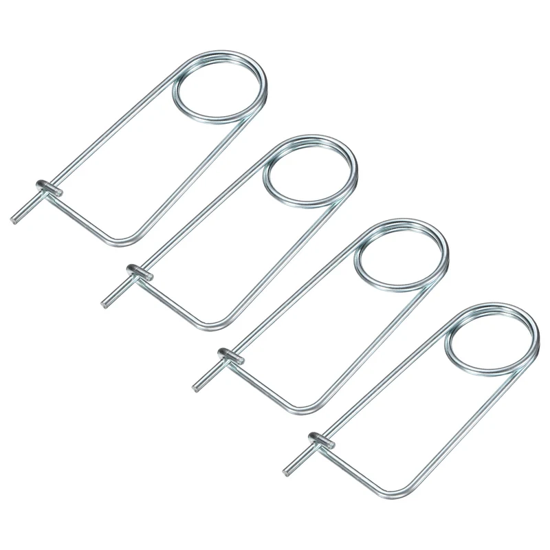 4-Pack Brooch Shape Cotter Safety Pin, 5x88mm Quick Lock Brooch Fastener