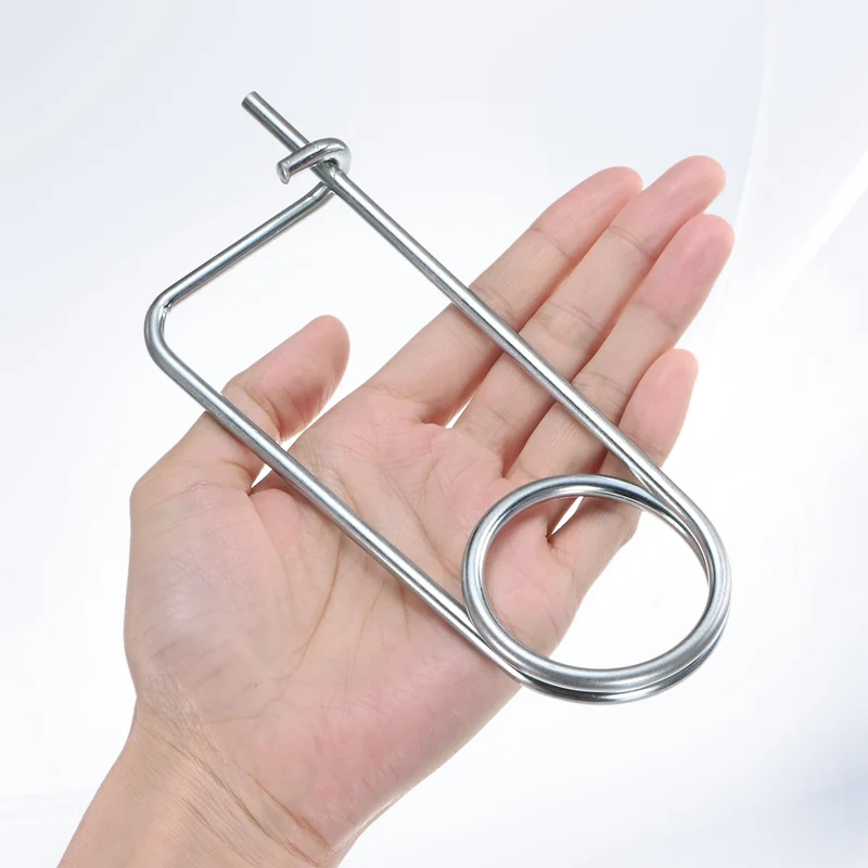 4-Pack Brooch Shape Cotter Safety Pin, 5x88mm Quick Lock Brooch Fastener