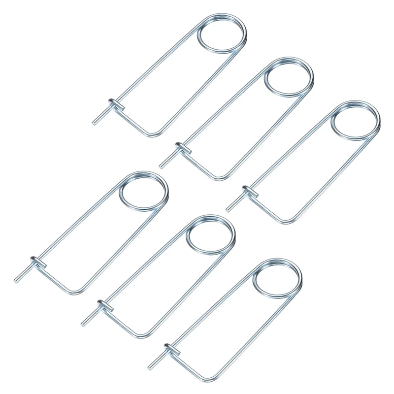 6-Pack Brooch Shape Cotter Safety Pin, 4.5x108mm Quick Lock Brooch Fastener