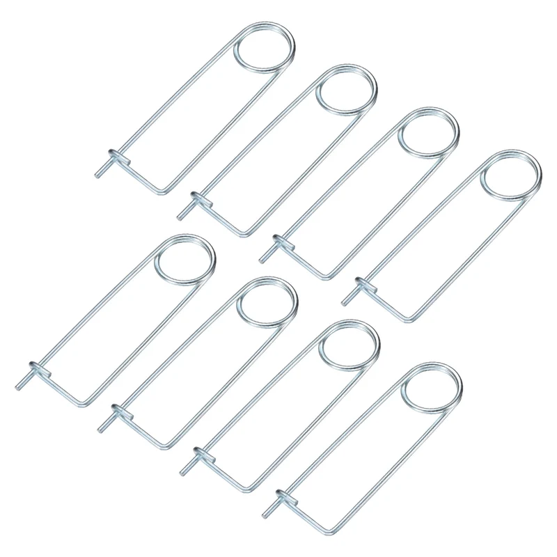 8-Pack Brooch Shape Cotter Safety Pin, 4x100mm Quick Lock Brooch Fastener