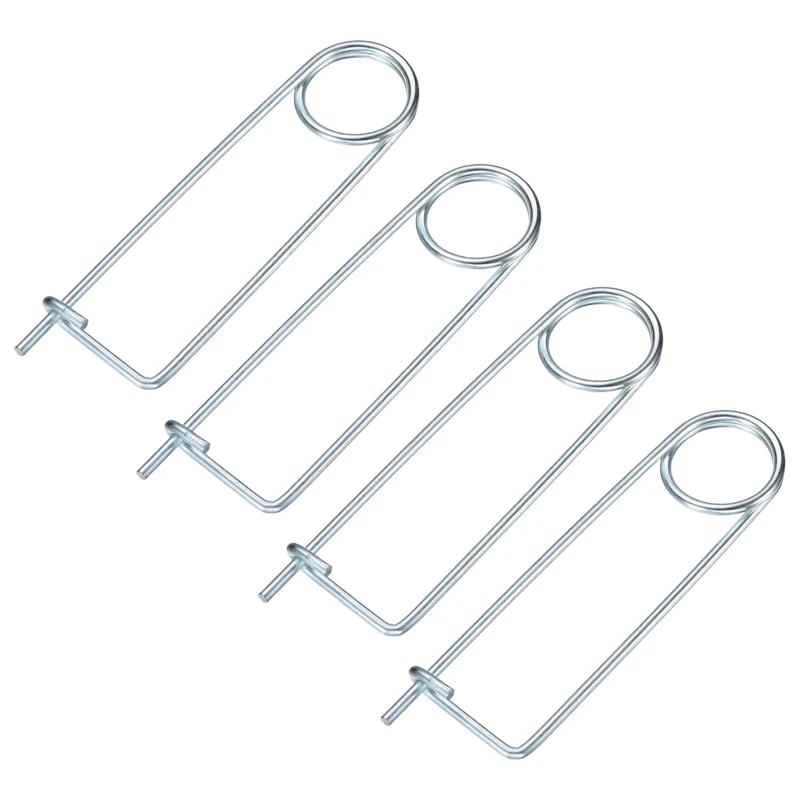 4-Pack Brooch Shape Cotter Safety Pin, 4x100mm Quick Lock Brooch Fastener