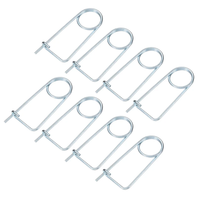 8-Pack Brooch Shape Cotter Safety Pin, 4x63mm Quick Lock Brooch Fastener