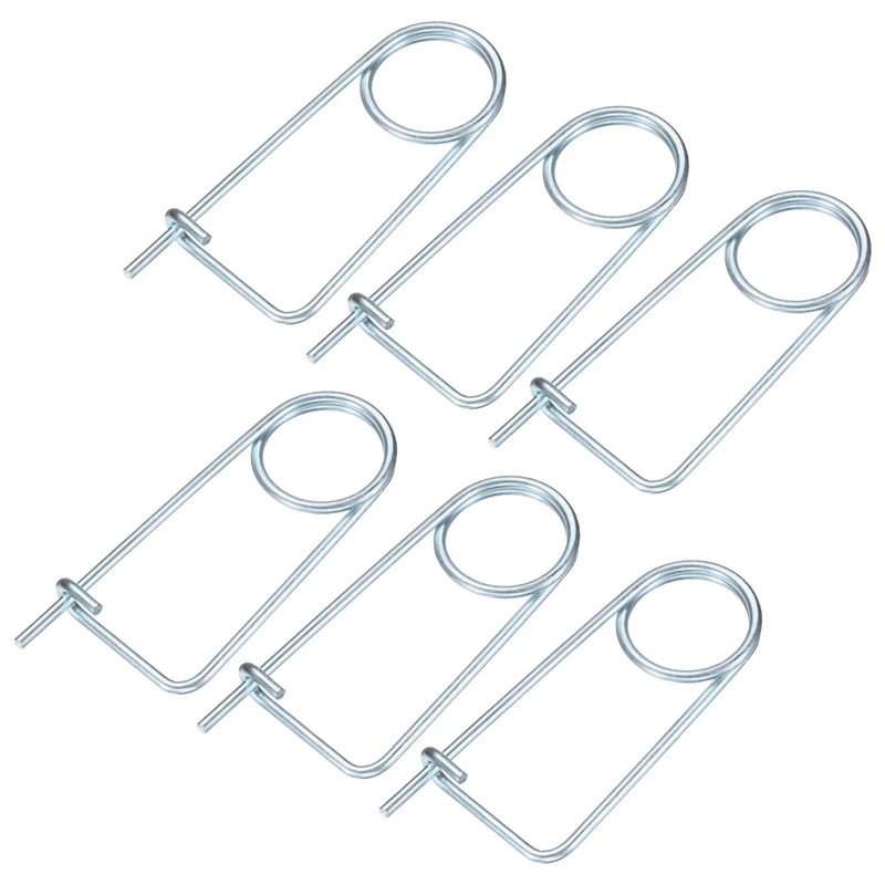 6-Pack Brooch Shape Cotter Safety Pin, 4x63mm Quick Lock Brooch Fastener