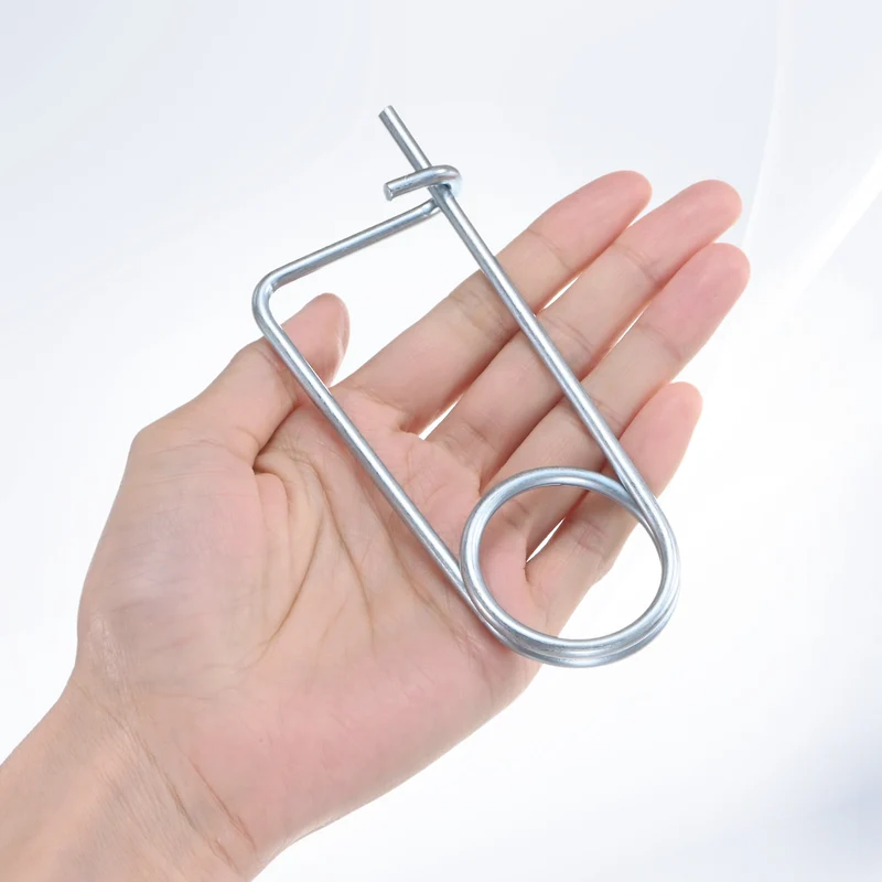 6-Pack Brooch Shape Cotter Safety Pin, 4x63mm Quick Lock Brooch Fastener