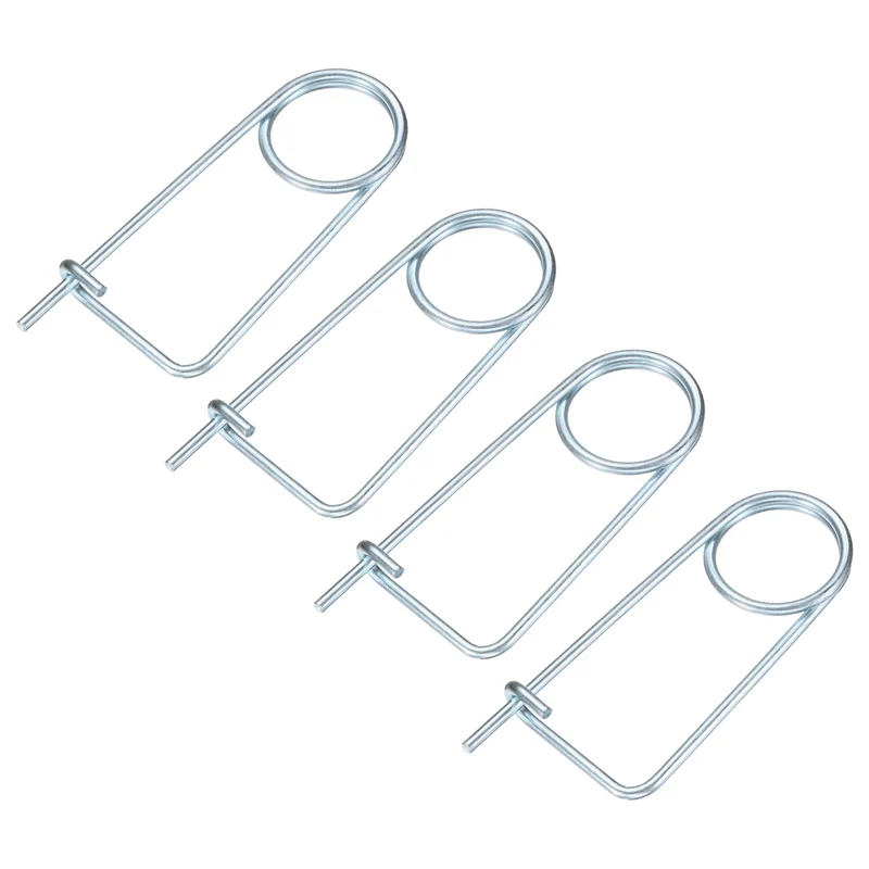 4-Pack Brooch Shape Cotter Safety Pin, 4x63mm Quick Lock Brooch Fastener