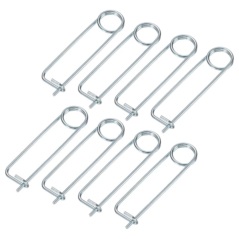 8-Pack Brooch Shape Cotter Safety Pin, 3.2x80mm Quick Lock Brooch Fastener