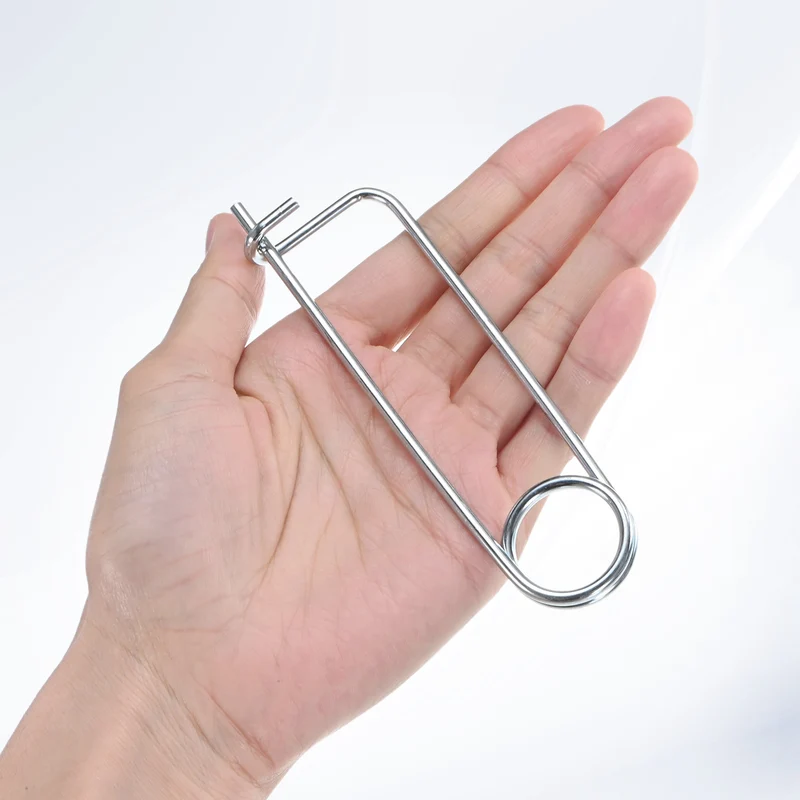 6-Pack Brooch Shape Cotter Safety Pin, 3.2x80mm Quick Lock Brooch Fastener
