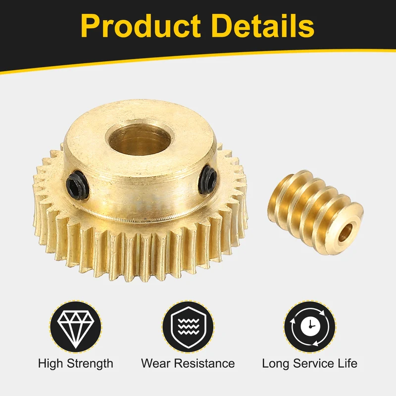 Worm Gear Set 0.5 Module 1:40 Reduction Rate(Gear-6mm Bore, Rod 1.98mm Bore)
