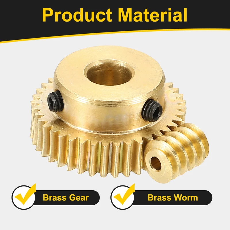 Worm Gear Set 0.5 Module 1:40 Reduction Rate(Gear-6mm Bore, Rod 1.98mm Bore)