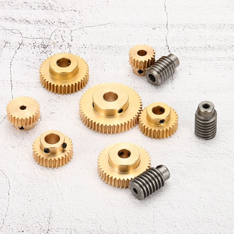 Worm Gear Set 1 Module 20:1 Reduction Rate(Gear-12mm Bore, Rod 8mm Bore)