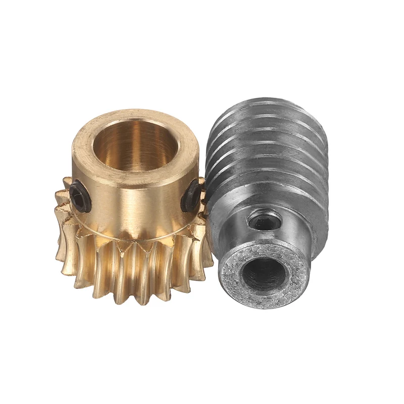 Worm Gear Set 1 Module 20:1 Reduction Rate(Gear-12mm Bore, Rod 6mm Bore)