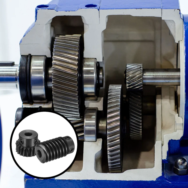 Worm Gear Set 1 Module 1:20 Reduction Rate(Gear-6mm Bore, Rod 6mm Bore)