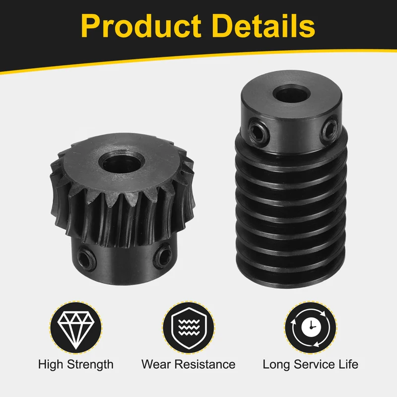 Worm Gear Set 1 Module 1:20 Reduction Rate(Gear-6mm Bore, Rod 5mm Bore)