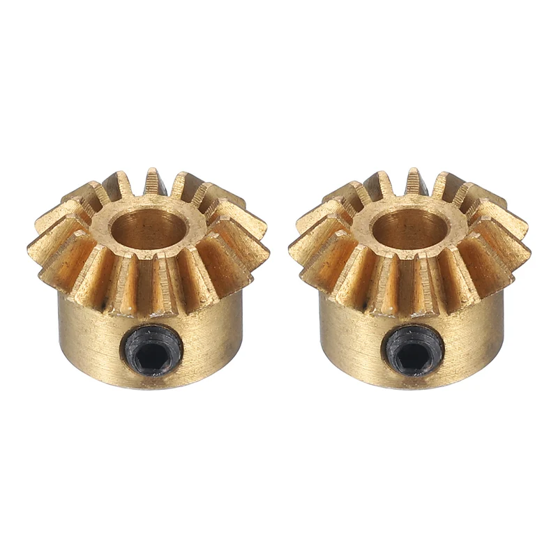 2pcs Bevel Gear Tapered Bevel Pinion Gear 0.8 Module 15T 4mm Hole