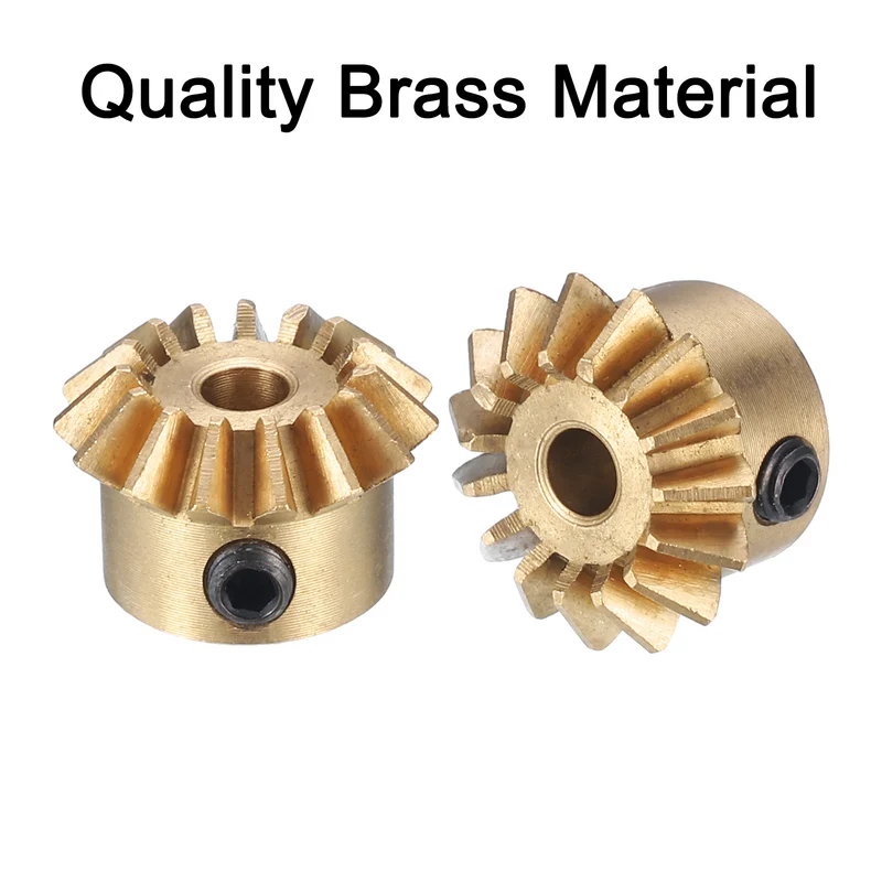 2pcs Bevel Gear Tapered Bevel Pinion Gear 0.8 Module 15T 3mm Hole