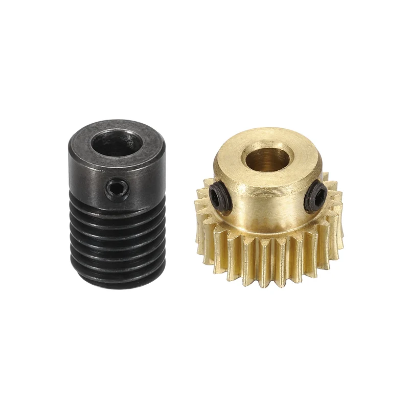 Worm Gear Set 0.5 Module 1:25 Reduction Rate(Gear-4mm Bore, Rod 6mm Bore)