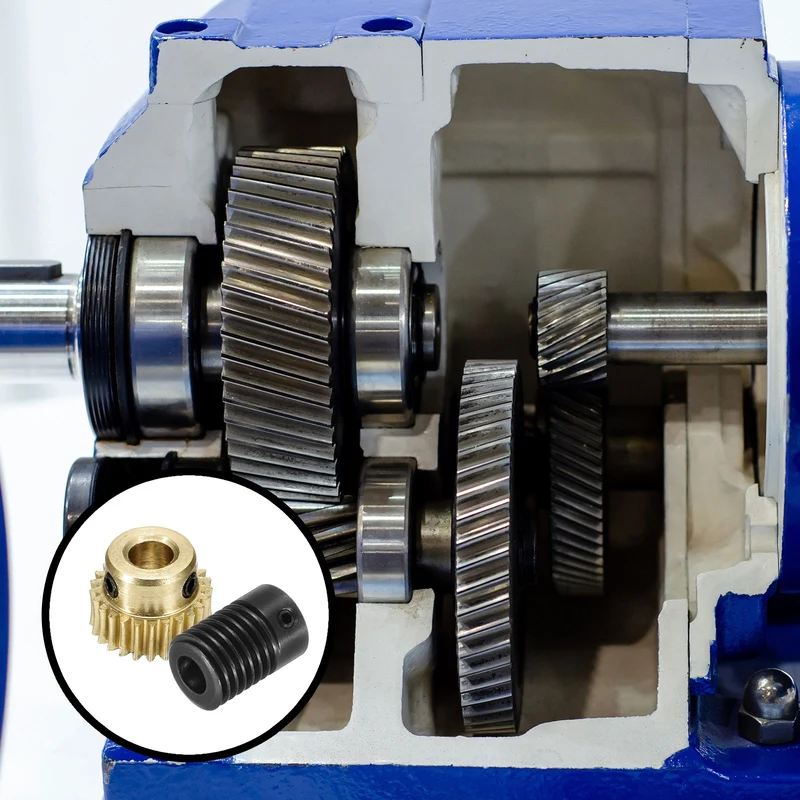 Worm Gear Set 0.5 Module 1:25 Reduction Rate(Gear-5mm Bore, Rod 6mm Bore)