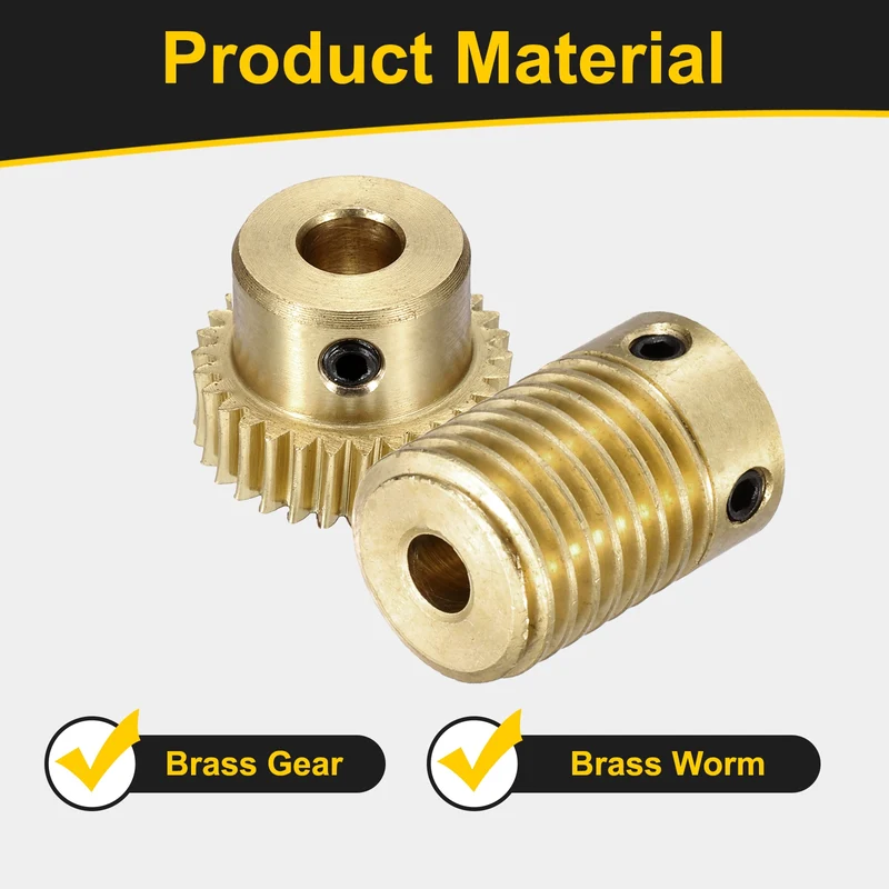 Worm Gear Set 0.5 Module 1:30 Reduction Rate(Gear-5mm Bore, Rod 4mm Bore)