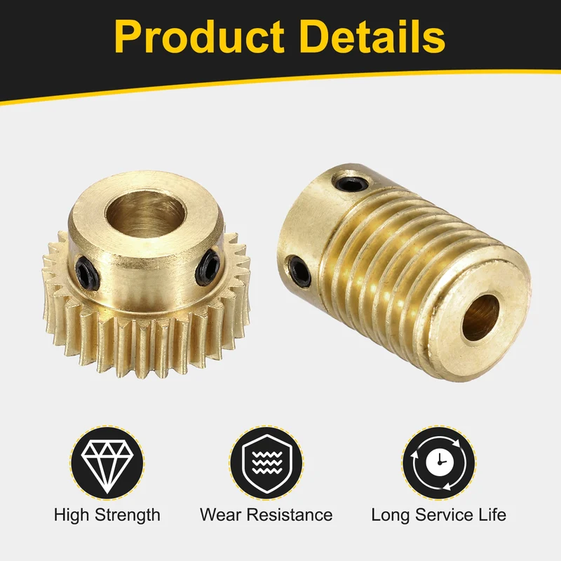 Worm Gear Set 0.5 Module 1:30 Reduction Rate(Gear-6mm Bore, Rod 4mm Bore)
