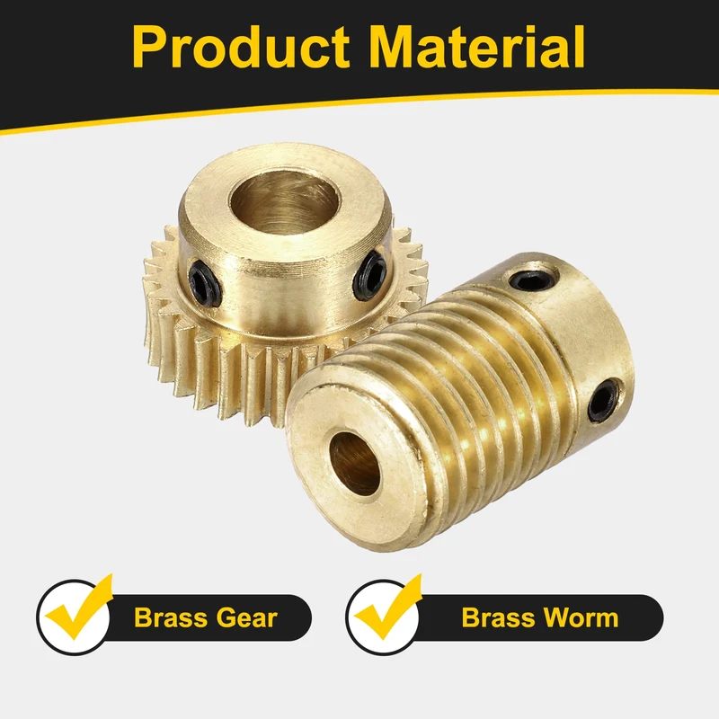 Worm Gear Set 0.5 Module 1:30 Reduction Rate(Gear-6mm Bore, Rod 4mm Bore)