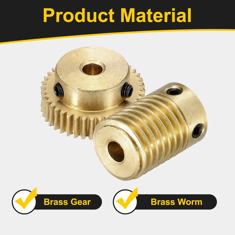 Worm Gear Set 0.5 Module 1:40 Reduction Rate(Gear-4mm Bore, Rod 4mm Bore)