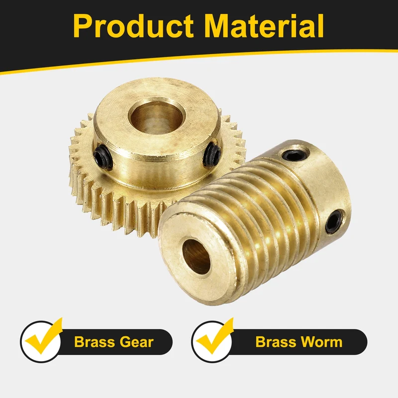Worm Gear Set 0.5 Module 1:40 Reduction Rate(Gear-6mm Bore, Rod 4mm Bore)