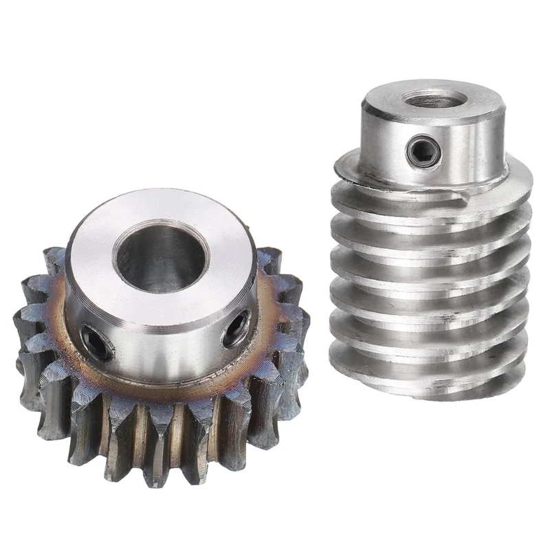 Worm Gear Set 1.5 Module 20:1 Reduction Rate Gear-10mm ID 33mm OD, Rod 8mm Bore