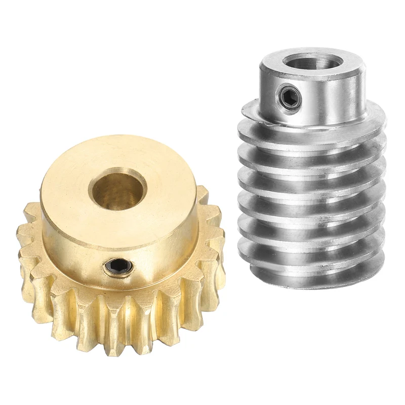 Worm Gear Set 1.5 Module 20:1 Reduction Rate(Gear-8mm Bore, Rod 10mm Bore)