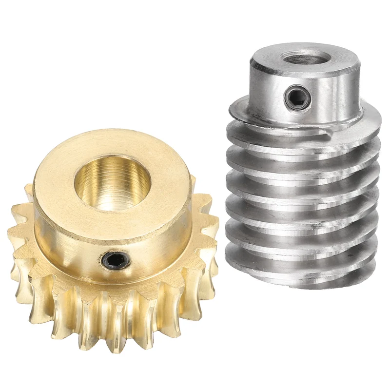 Worm Gear Set 1.5 Module 20:1 Reduction Rate(Gear-12mm Bore, Rod 8mm Bore)