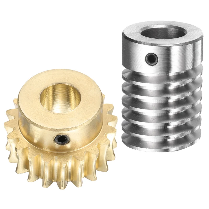Worm Gear Set 1.5 Module 20:1 Reduction Rate(Gear-12mm Bore, Rod 15mm Bore)