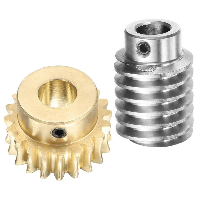 Worm Gear Set 1.5 Module 20:1 Reduction Rate Gear-12mm Bore Rod 12mm Bore