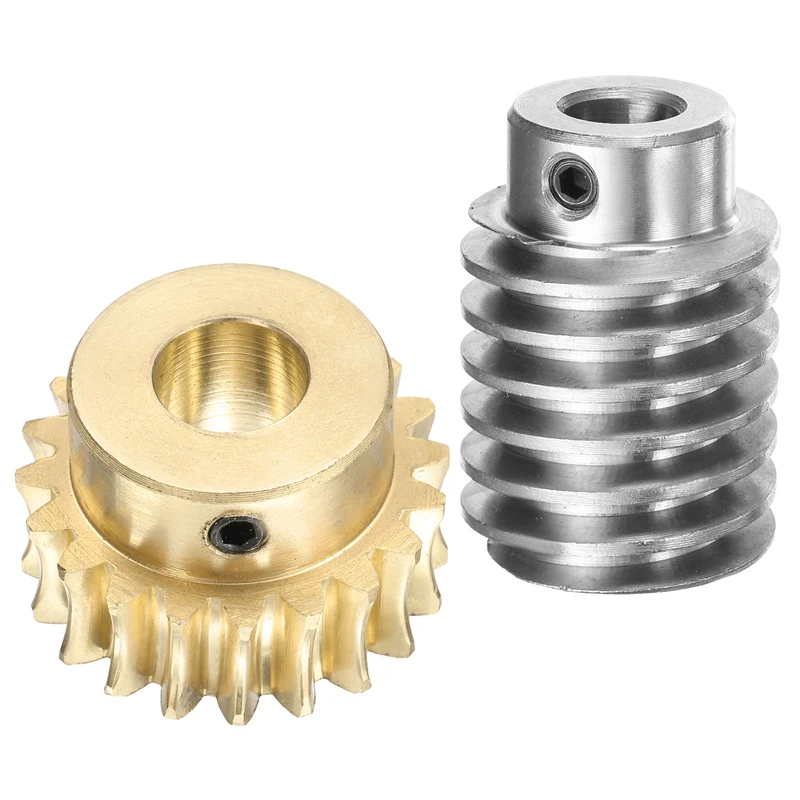 Worm Gear Set 1.5 Module 20:1 Reduction Rate(Gear-12mm Bore, Rod 10mm Bore)