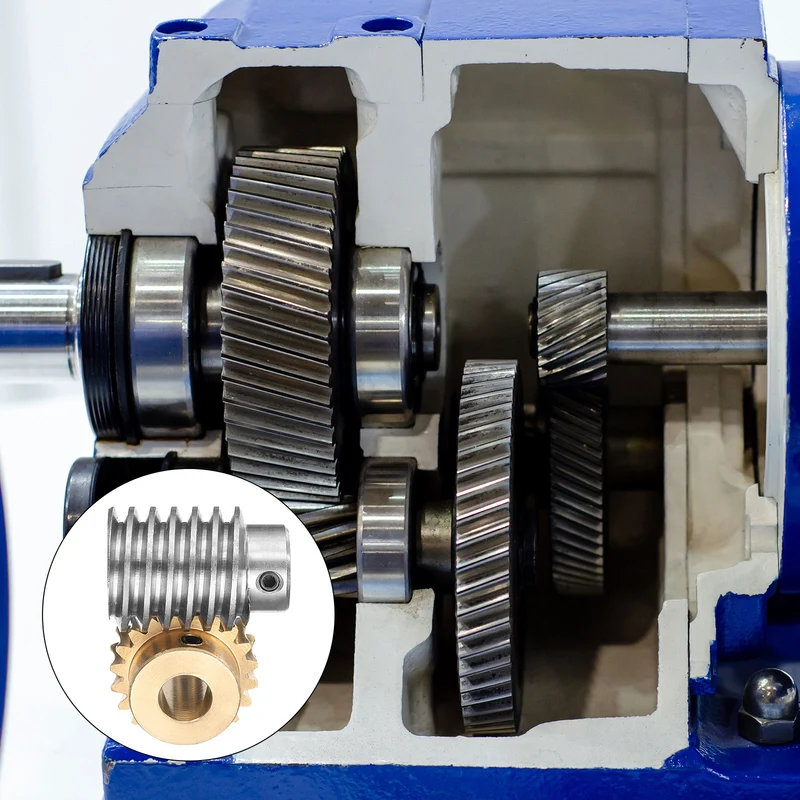 Worm Gear Set 1.5 Module 20:1 Reduction Rate(Gear-12mm Bore, Rod 10mm Bore)
