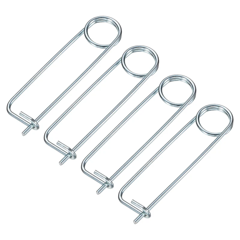 4-Pack Brooch Shape Cotter Safety Pin, 3.2x80mm Quick Lock Brooch Fastener