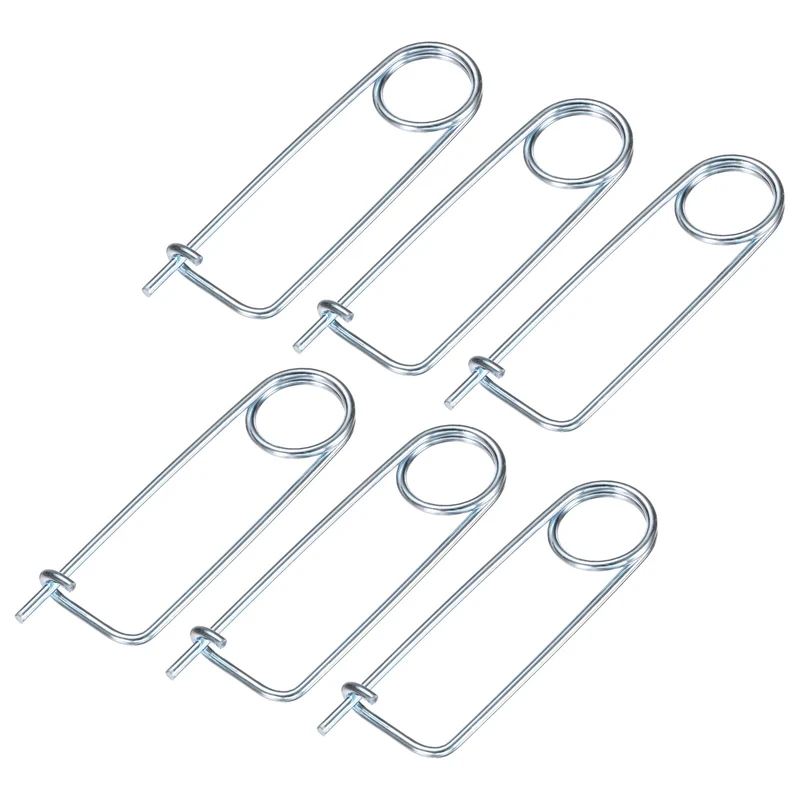 6-Pack Brooch Shape Cotter Safety Pin, 3x63mm Quick Lock Brooch Fastener