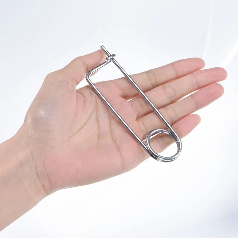 6-Pack Brooch Shape Cotter Safety Pin, 3x63mm Quick Lock Brooch Fastener