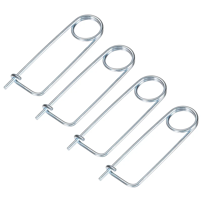 4-Pack Brooch Shape Cotter Safety Pin, 3x63mm Quick Lock Brooch Fastener