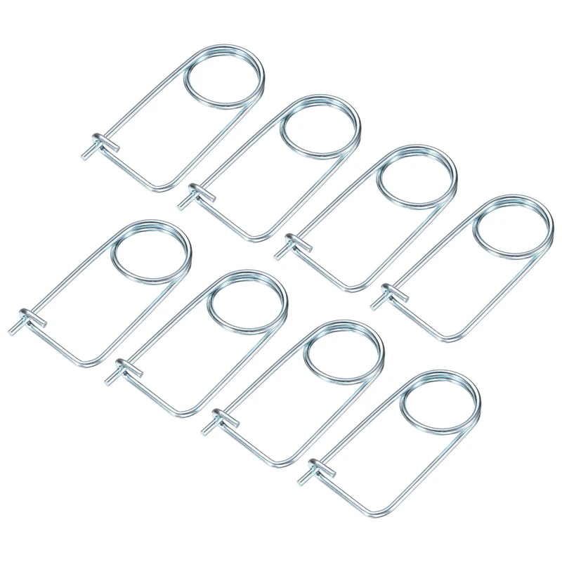8-Pack Brooch Shape Cotter Safety Pin, 3x40mm Quick Lock Brooch Fastener