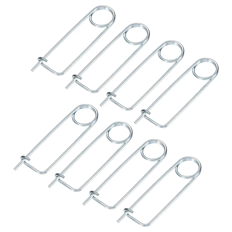 8-Pack Brooch Shape Cotter Safety Pin, 2x45mm Quick Lock Brooch Fastener